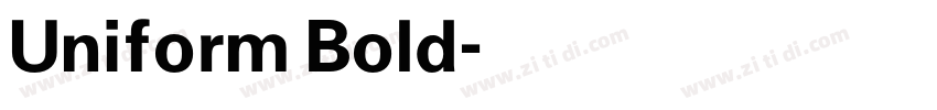 Uniform Bold字体转换